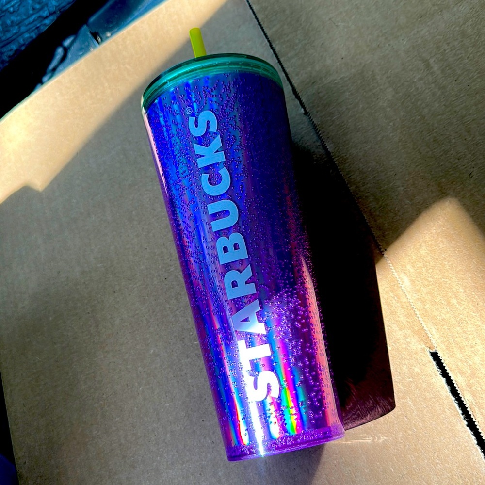 New Starbucks Venti Purple Bubble Logo Cold Cup Tumbler